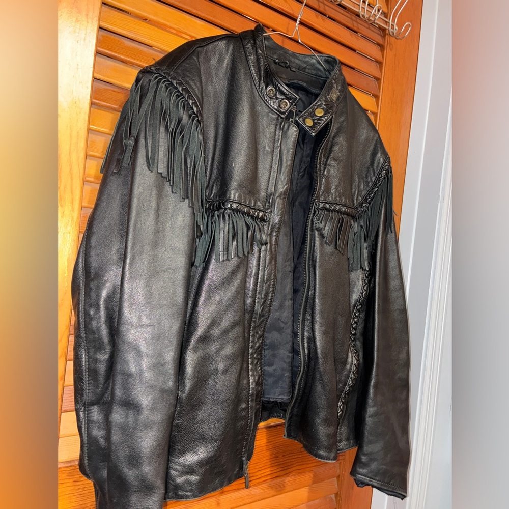 Vintage Harley-Davidson Willie G Leather Fringe Jacket- size 40 (like medium)
